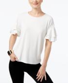 Inc International Concepts Ruffled-sleeve Top, Created For Macy's