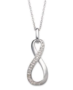 Diamond Necklace, Sterling Silver Diamond Infinity Pendant (1/10 Ct. T.w.)