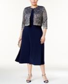 Jessica Howard Plus Size Midi Dress And Lace Jacket