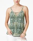 Guess Leona Sleeveless Lace-up Tank Top