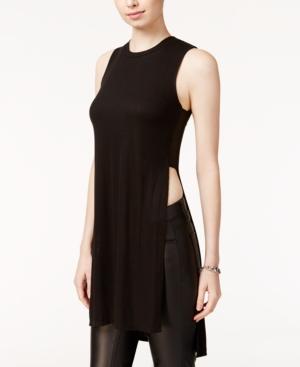 Bar Iii Ribbed Slit Tunic, Created For Macy's