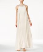 Vince Camuto Embellished Chiffon Trapeze Gown