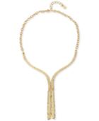 Robert Lee Morris Soho Gold-tone Hammered Sculptural Y-neck Necklace