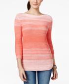 Tommy Hilfiger Ombre Striped Tunic Sweater