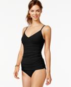 Vince Camuto Ruched Solid One-piece Swimsuit Women's Swimsuit