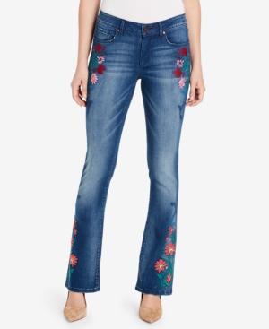 Vintage America Cotton Embroidered Bootcut Jeans