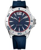 Tommy Hilfiger Men's Blue Silicone Strap Watch 45mm 1791261