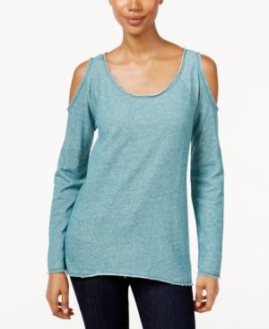Style & Co. Petite Space-dyed Cold-shoulder Top, Only At Macy's