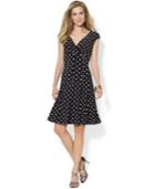 Lauren Ralph Lauren Dress Cap-sleeve Polka-dot A-line Dress