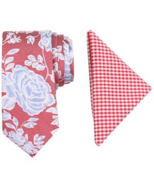 Tallia Men's Halsey Floral Slim Tie & Pocket Square Set
