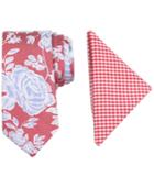 Tallia Men's Halsey Floral Slim Tie & Pocket Square Set