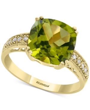 Effy Peridot (3-3/4 Ct. T.w.) & Diamond Accent Ring In 14k Gold