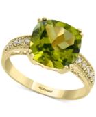 Effy Peridot (3-3/4 Ct. T.w.) & Diamond Accent Ring In 14k Gold