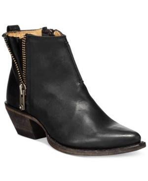 Frye Sacha Side Zip Moto Booties Women's Shoes