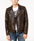 Guess Men's Keene Faux-leather Moto Jacket