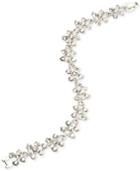 Anne Klein Silver-tone Linked Crystal Bracelet