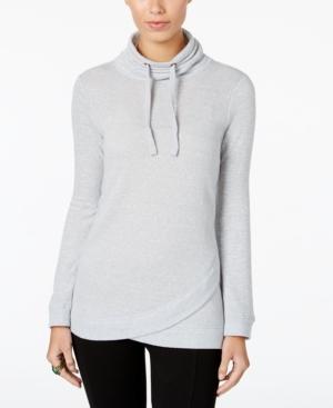 G.h. Bass & Co. Mock-neck Layered-hem Sweatshirt