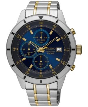 Seiko Men's Chronograph Special Value Two-tone Stainless Steel Bracelet Watch 43mm Sks581