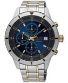 Seiko Men's Chronograph Special Value Two-tone Stainless Steel Bracelet Watch 43mm Sks581