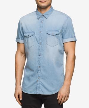 Calvin Klein Jeans Men's Roll-tab Denim Shirt