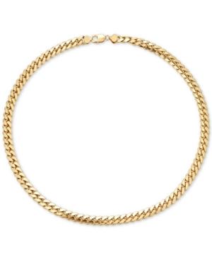 Men's Cuban Link 22 Chain Necklace In 18k Gold-plated Sterling Silver