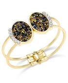 Thalia Sodi Gold-tone Rough Glitter Crystal Hinge Bracelet, Only At Macy's