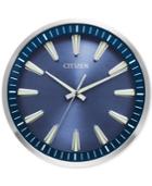 Citizen Gallery Silver-tone Metal & Wood Wall Clock