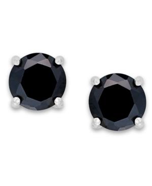 Giani Bernini Sterling Silver Earrings, Black Cubic Zirconia Stud Earrings (2 Ct. T.w.)
