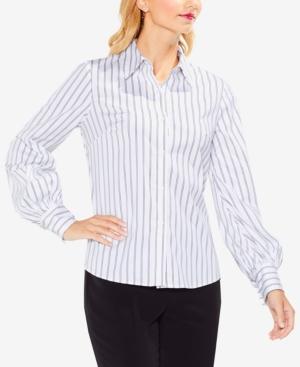 Vince Camuto Striped Lace-up-back Blouse