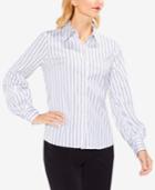 Vince Camuto Striped Lace-up-back Blouse