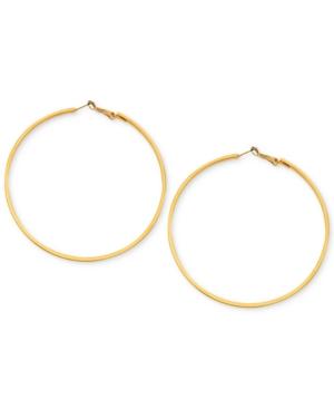 Guess Earrings, Gold-tone Large Hoop Earrings