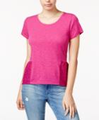 Maison Jules Lace Peplum T-shirt, Only At Macy's