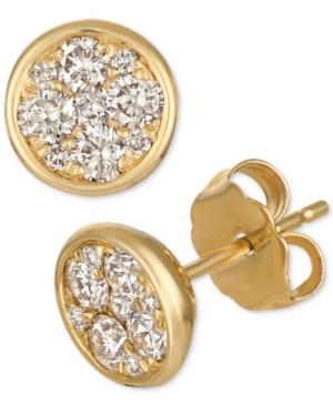 Le Vian Strawberry & Nude Diamond Cluster Stud Earrings (1/2 Ct. T.w.)