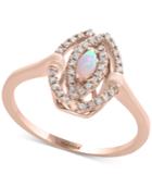 Final Call By Effy Opal (1/8 Ct. T.w.) & Diamond (1/5 Ct. T.w.) Ring In 14k Rose Gold