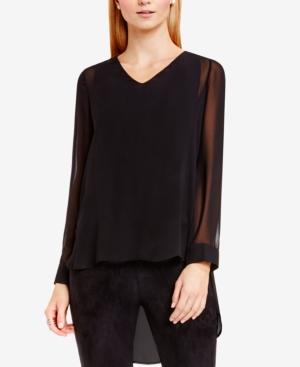Vince Camuto Lace-yoke Cold-shoulder Top