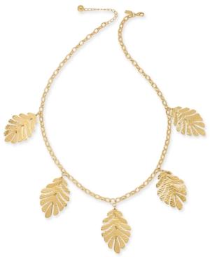 Kate Spade New York Gold-tone Leaf Statement Necklace, 28+ 3 Extender