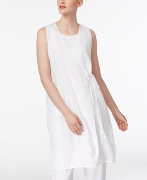 Eileen Fisher Linen Wrap Top, Regular & Petite