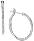 Diamond Twist In & Out Hoop Earrings (1/2 Ct. T.w.) In 14k White Gold