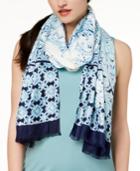 I.n.c. Swimming Tiles Wrap & Scarf In One, Created For Macy's