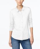 Eileen Fisher Long-sleeve Button-front Shirt