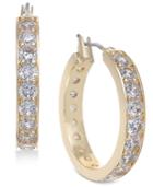 Charter Club Gold-tone Crystal Hoop Earrings, Created For Macy's