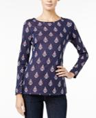Maison Jules Printed Knit Top, Only At Macy's