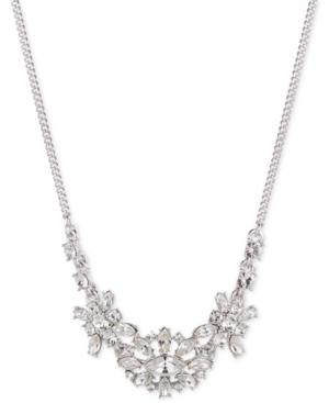 Givenchy Silver-tone Crystal Cluster Collar Necklace