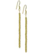 Giani Bernini Beaded Linear Drop Earrings In 18k Gold-plated Sterling Silver, Created For Macy's