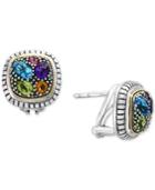 Final Call By Effy Multi-gemstone (2-7/8 Ct. T.w.) Stud Earrings In Sterling Silver And 18k Gold