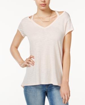 Guess V-neck Cutout T-shirt