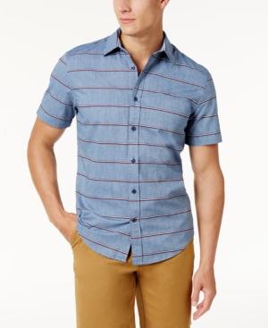 Tommy Hilfiger Men's Custom-fit Dante Striped Shirt