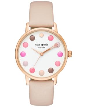 Kate Spade New York Women's Metro Vachetta Leather Strap Watch 34mm Ksw1253