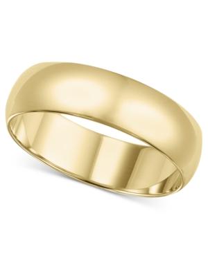 14k Gold 6mm Wedding Band