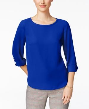 Nine West Roll-tab Blouse